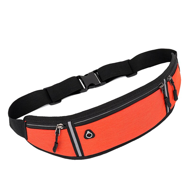 1 PCS Running Waist Bag Marathon Running Bag Sports Fitness Pack Waterproof Bag Waterproof Phone Outdoor Riding Belt Waist Bags: Orange