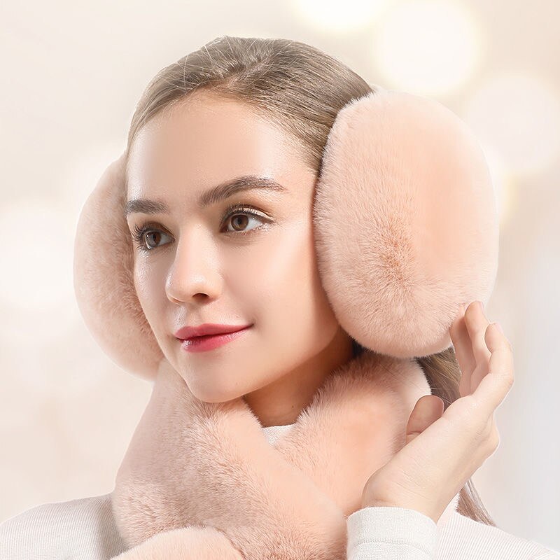 femelle en peluche adulte oreille cache-oreille hiver oreille muff mignon en peluche oreille muff