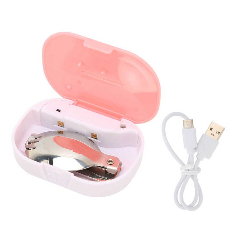 UV Sanitizer Box UV Light Sanitizer Box Safe Healthy with Spoon for Travel for Home for Office: Pink