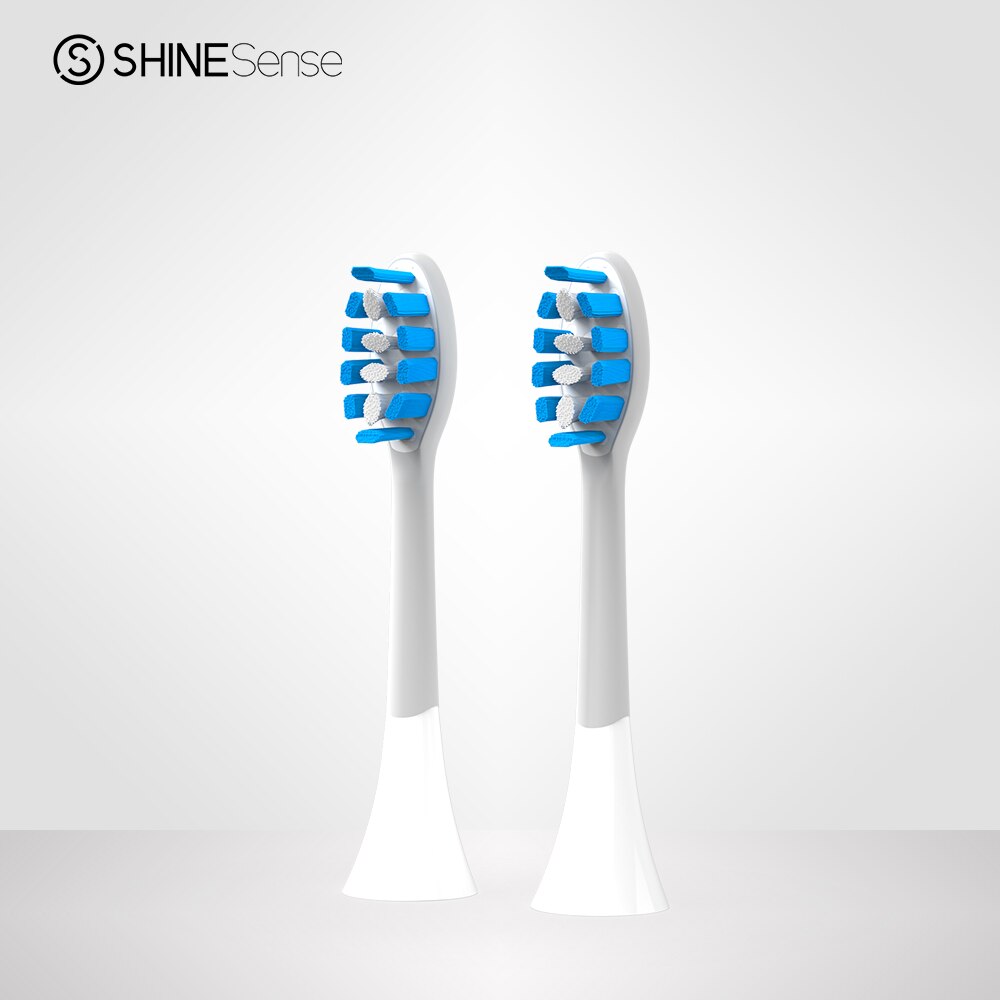 ShineSense Sonic Toothbrush Replacement Brush Heads for STB-100&amp;200: 2pc Brush Heads
