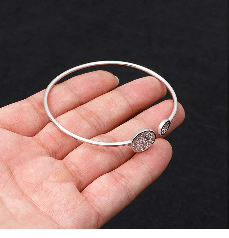 Presente de aço inoxidável do acessório do bracelete do punho da zircônia cúbica incrustada do zircônia da menina