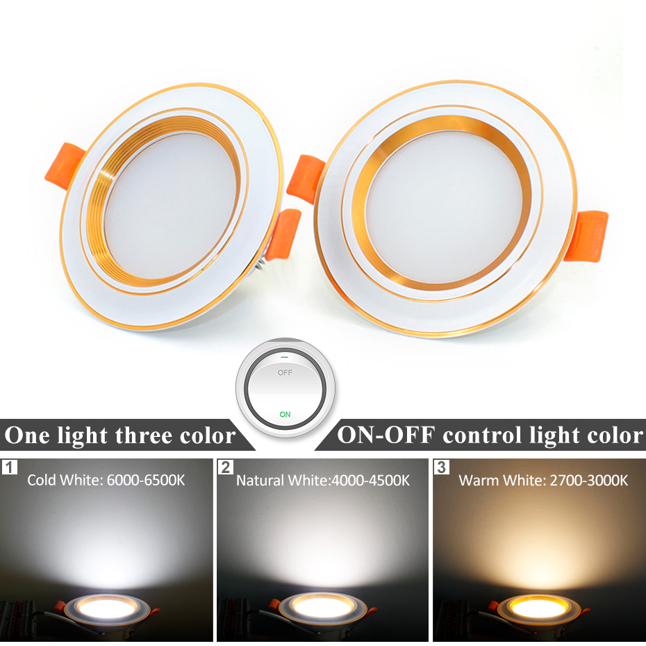 LED Downlight 3W 5W 9W 12W 20W Round Spot Led Recessed Lamp 220V 230V 240V Bedroom Kitchen Indoor LED Spot Lighting