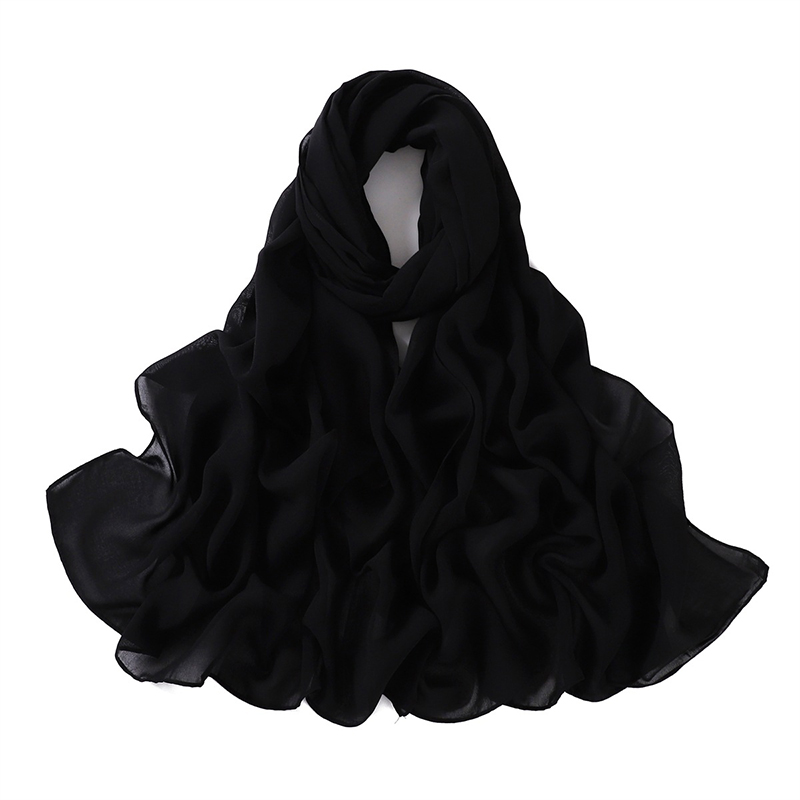 Vrouwen Effen Fluwelen Bubble Chiffon Sjaal Effen Lange Hijab Wrap Print Effen Kleur Sjaals Hoofdband Vrouwen Zachte Hijaabs Reizen Sjaals: Licht Koffie