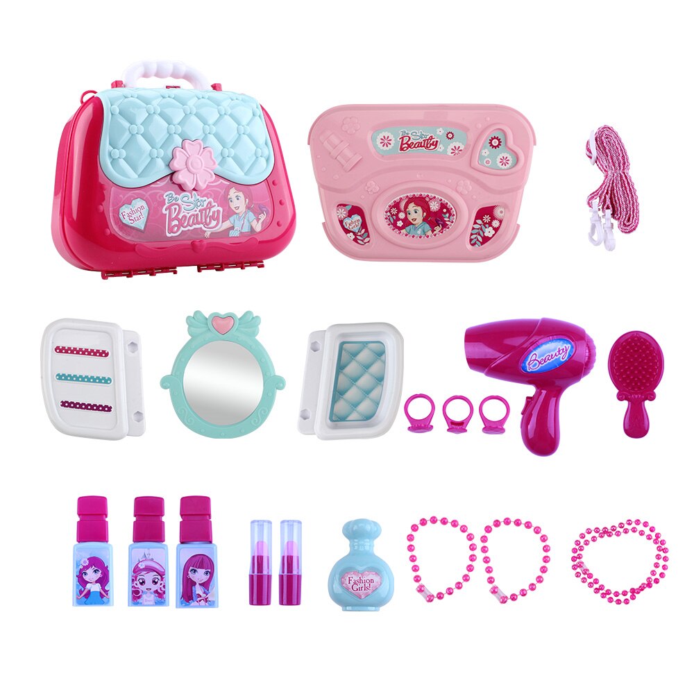 Kit cosmétique de Simulation pour enfants, jeu de rôle de 20 pièces, joli salon de beauté, outil de maquillage, Puzzle, jouet éducatif pour filles et garçons