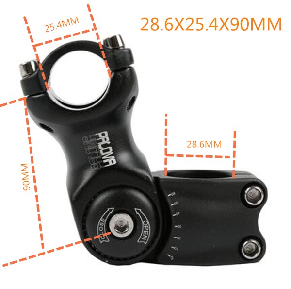 Cykel justerbar cykelstam mtb mountain road stammar stigare 90 110 130mm * 25.4mm 31.8mm*90/120 mm: 28.6 x 25.4 x 90mm