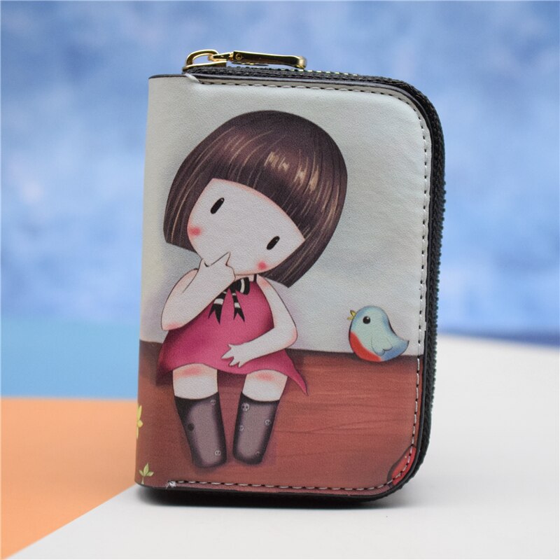 20 Bits Business Card Holder Wallet Women/men Black/coffee/red ID/bank/credit Card Holder Wallet Case PU Leather Card Bag: 20 bits Pattern 1