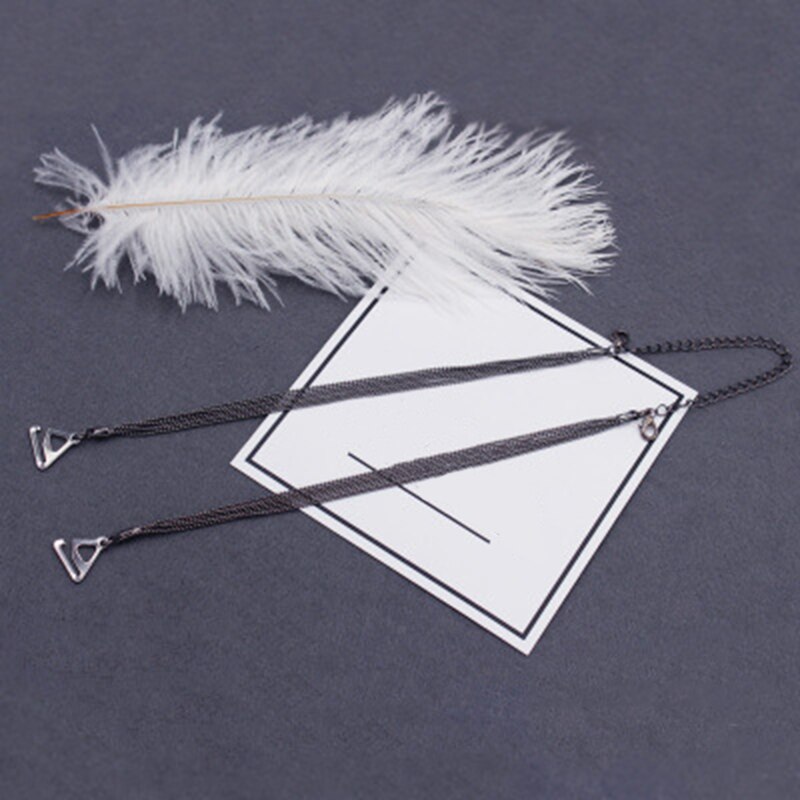 Unterwäsche Riemen Metall Bh-träger Perlen Schulter Riemen modisch aus-sterben-schulter Halfter Unsichtbare Nicht-Unterhose: Schwarz Halfter / 1.8cm Haken