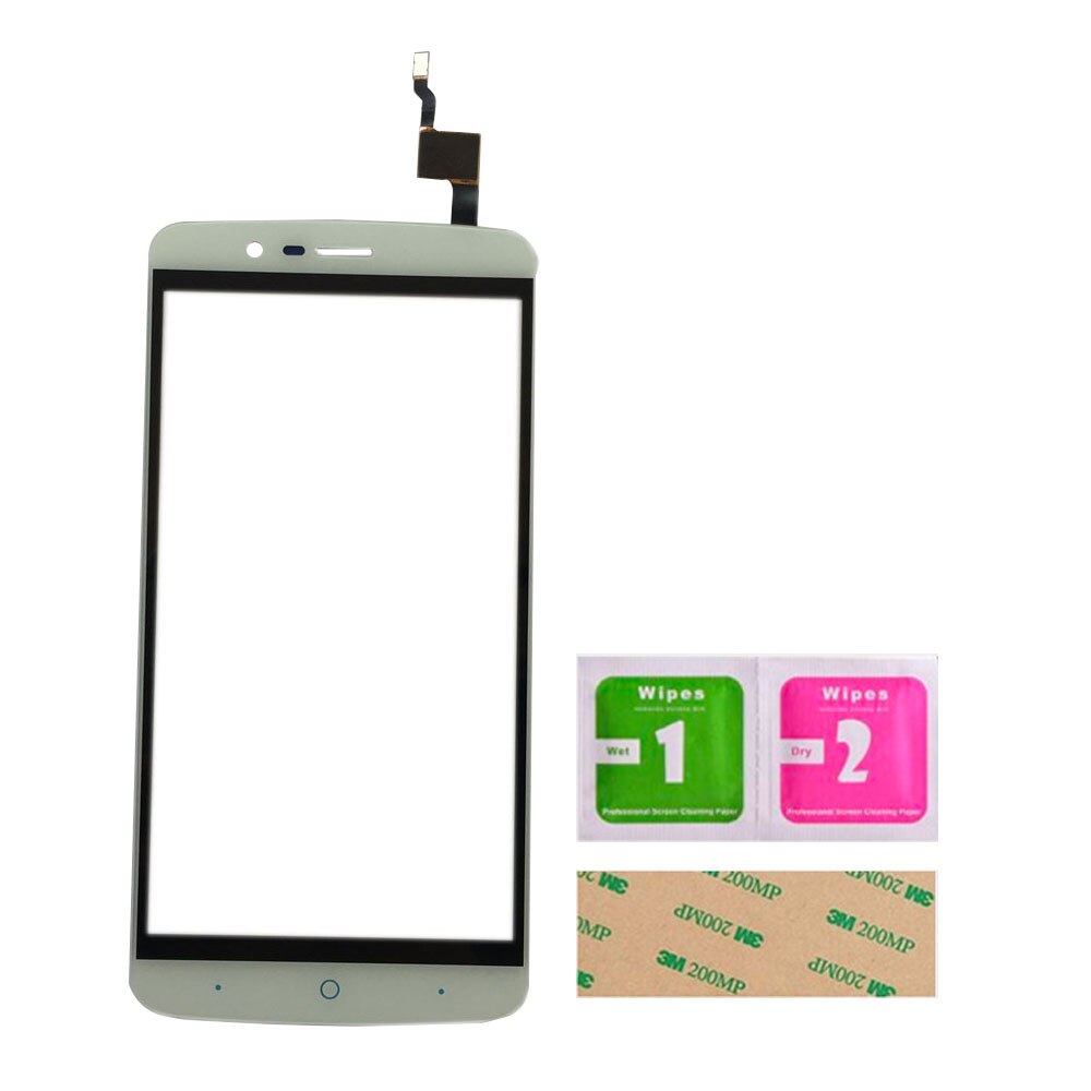 Panel de pantalla táctil de teléfono para Elephone P8000 Sensor de pantalla táctil Lente de Cristal Frontal pieza de reparación herramientas 3M pegamento: White No Tools
