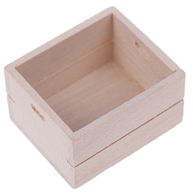 1:12 Dollhouse Miniature Wooden Vegetable Fruits Basket Furniture Accessories DIY Stimunaiton Kitchen Toys