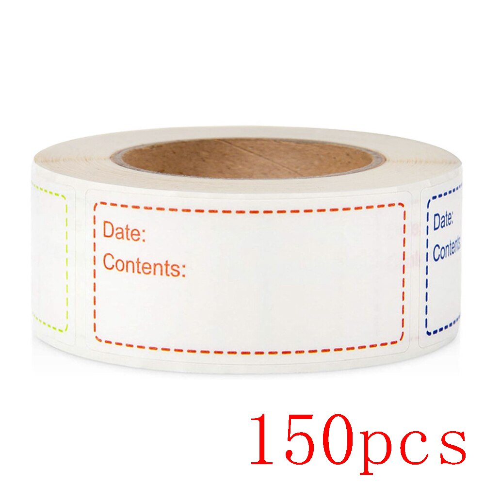 Dissolvable Food Labels by Food Safe 1x3'' Kitchen Storage freezer stickers Perfect for Reusable Containers 250 Labels Per Roll: QY744-150pcs