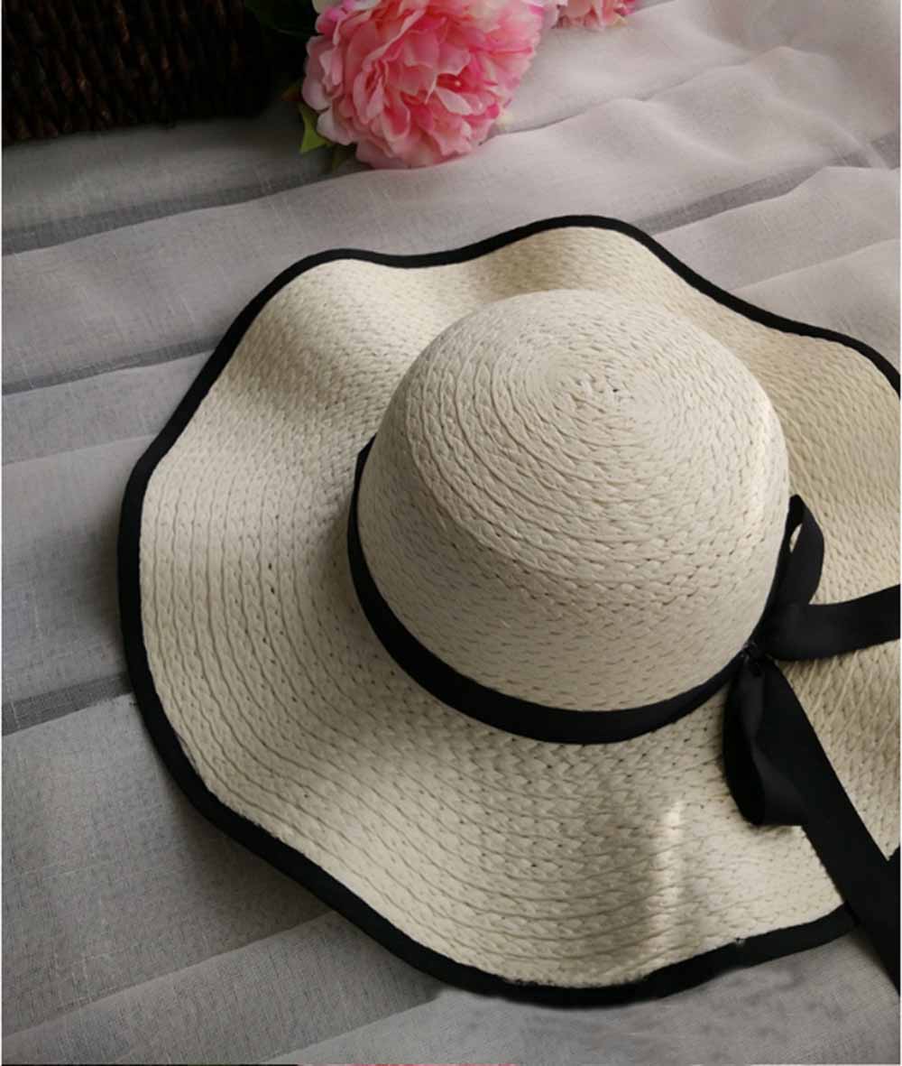 Damer årsagssammenhæng topi strand hat sommer sol uv beskyttelse yndefuld floppy halm sol hat kvinder kvinde rejse hat