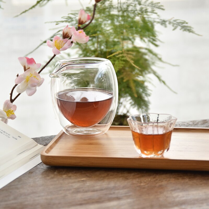 Dubbelwandige glazen thee-infusers, chahai theekan, glazen thee-accessoires