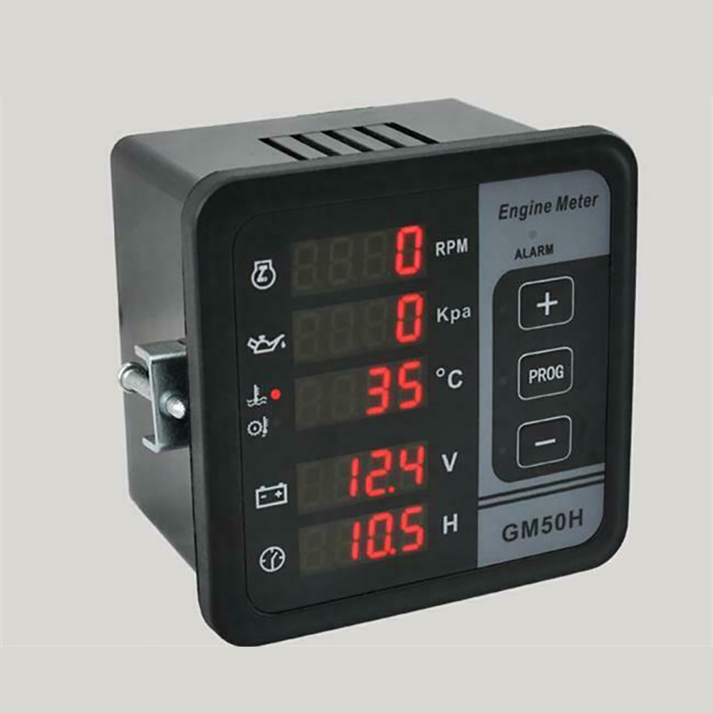 GM50H Oil Pressure Gauge Generator Set Controller Test LCD Display Accessory Rotating Speed Digital Multifunction Meter ABS