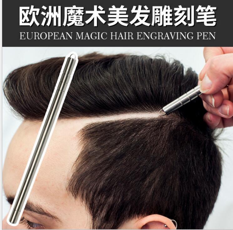 Hair Engraving Pen Magic Oil Head Scotch Hairstyles Steel Razor Pen Hairdressing Razor Scissor Shaving Bag