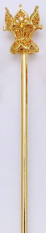 2pcs/lot 17x14mm Copper Hairpins Forks Shape Hair Sticks Hair Pin Hair Clip Hair Wear For DIY Jewelry Accessories: Gold