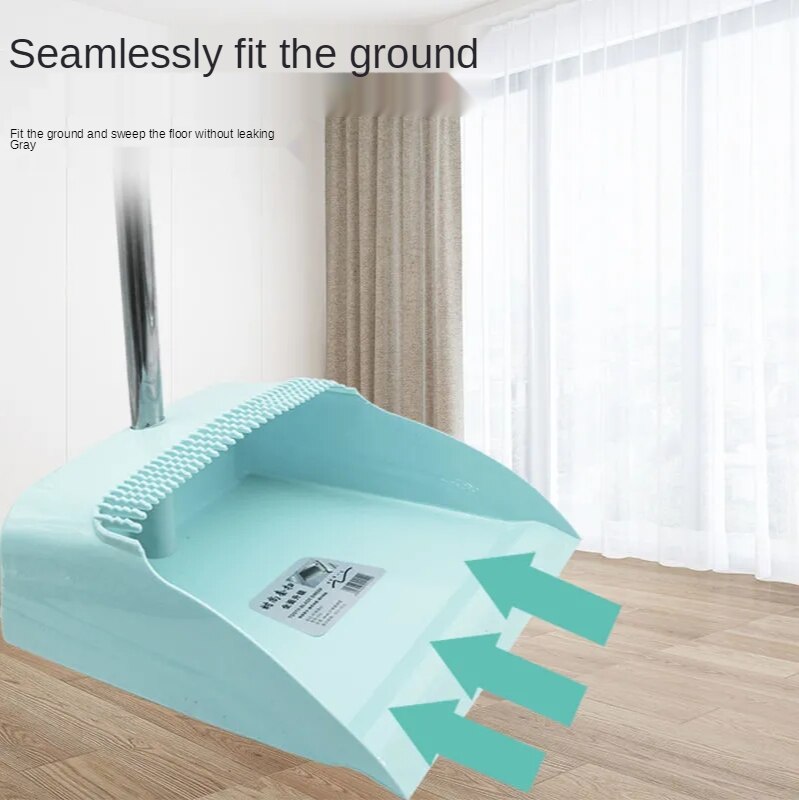 Windproof Broom & Dustpan With Broomstick Cleaning Brush Long Comb Teeth Floor cleaning Broom and Dustpan Litter Picker