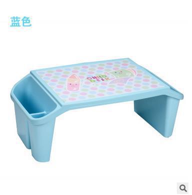 Plastic Mini Table for Kids Toddlers Babys Desk with Holder Organizer Portable Laptop Desks Durable Safe Material for Children: Blue