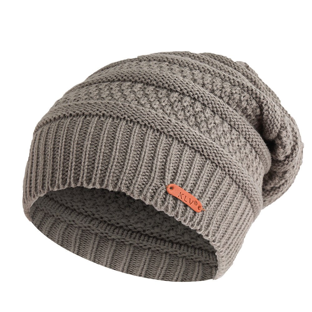 Uomo donna Baggy Warm Crochet Winter Wool Knit Ski Beanie Skull Slouchy Caps cappello materiali traspiranti e confortevoli: GY
