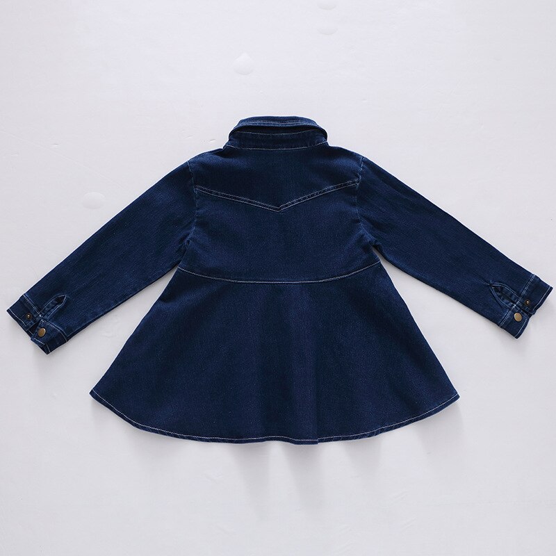 Meisjes Jurken Lange Mouw Herfst Prinses Jurk Kind Kleding Gewaad Enfant Denim Vestido Menina Infantil Kleding