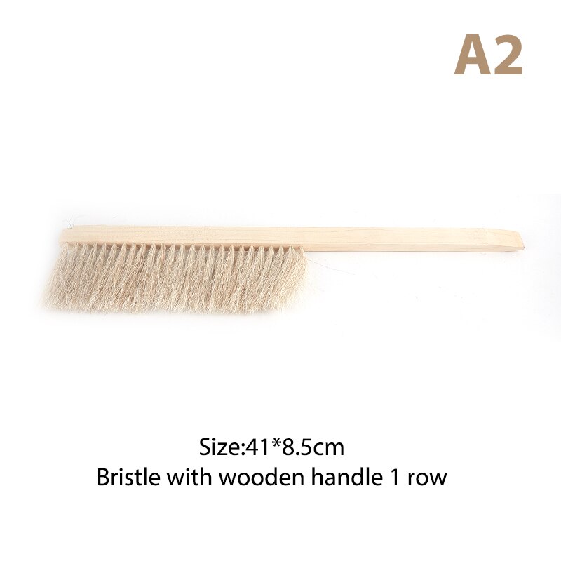 Natural Beekeeping Pig Bristle Hair Bee Hive Brush Comb Wasp Bee Sweep Beekeeper Beehive Tool Equip Equipment(Single/Double Row): Type A2
