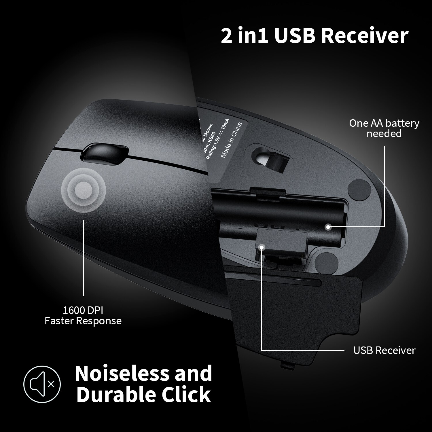 Jelly Comb Wireless Keyboard and Mouse Comb 2.4GHz Ergonomic Full-Sized Keyboard with Palm Rest and Mouse for PC Laptop Windows