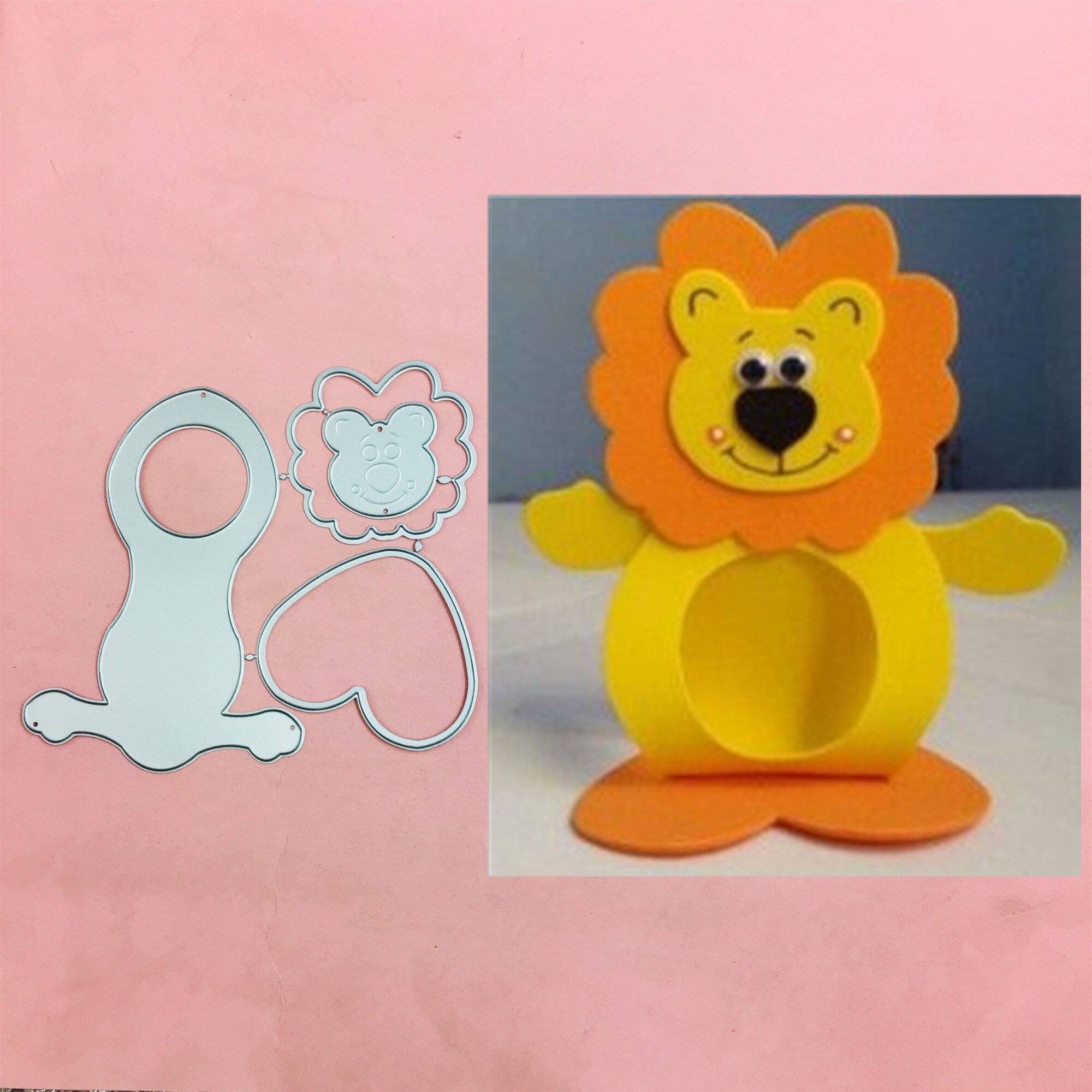 Lion Box Bag Metal Cut Dies Stencils for Scrapbooking Stamp/Photo Album Decorative Embossing DIY Paper Cards