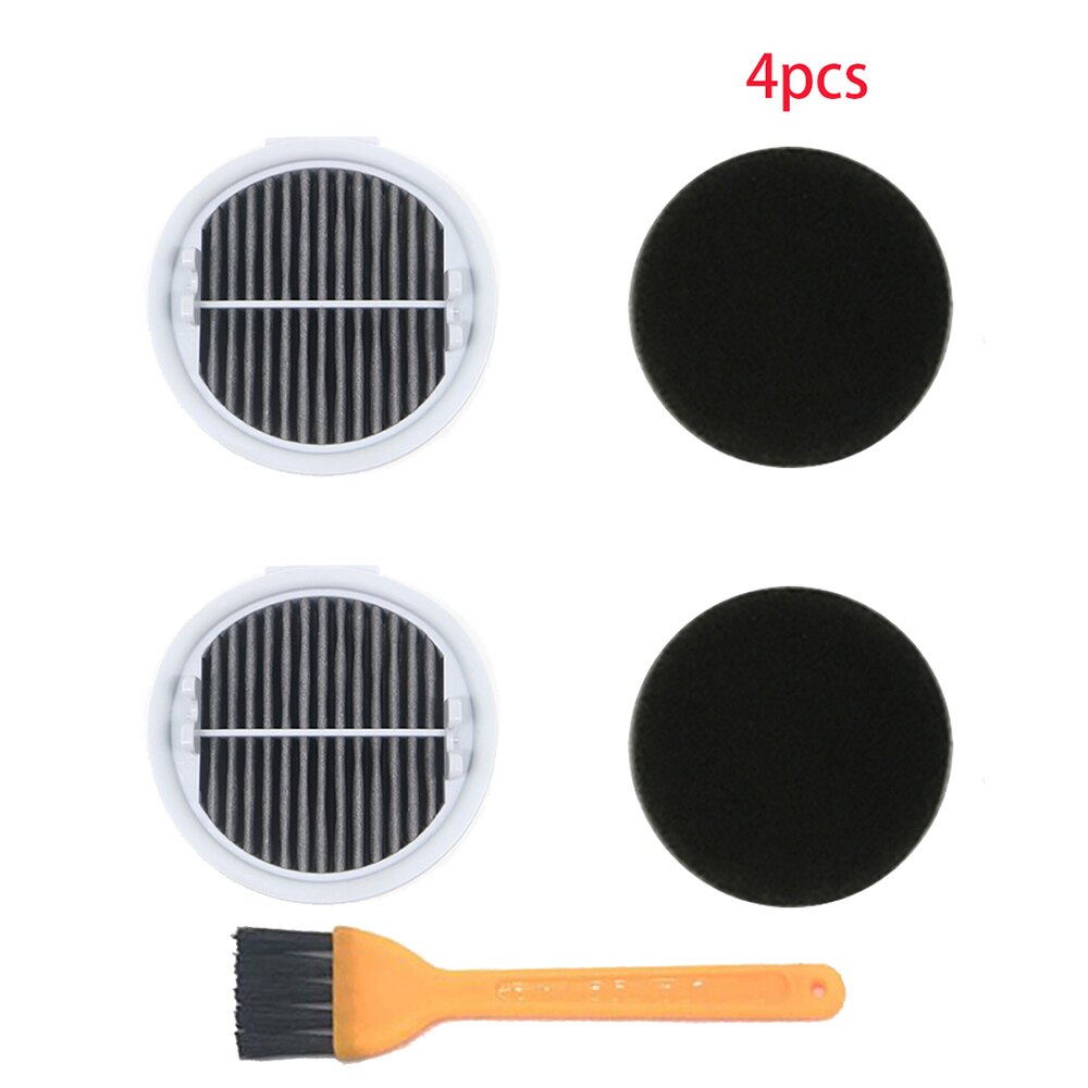 4 stk hepa filter til xiaomi roidmi wireless  f8 smart håndholdt støvsuger udskiftning effektiv hepa filtre dele xcqlx 01r: Mørk khaki