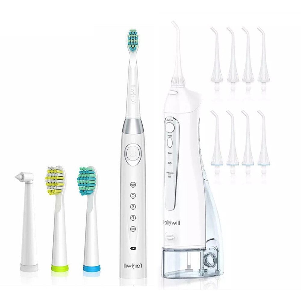 Fairywill-irrigador Oral de agua para adultos, limpiador Dental de 3 modos, resistente al agua, 300ml: FW-5020W-508W
