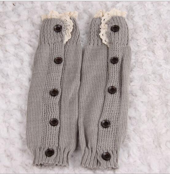 1 Paia Bambine Maglia Scaldamuscoli con Pizzo, ragazze Scaldamuscoli con Bottoni, può indossare venire avvio calzino