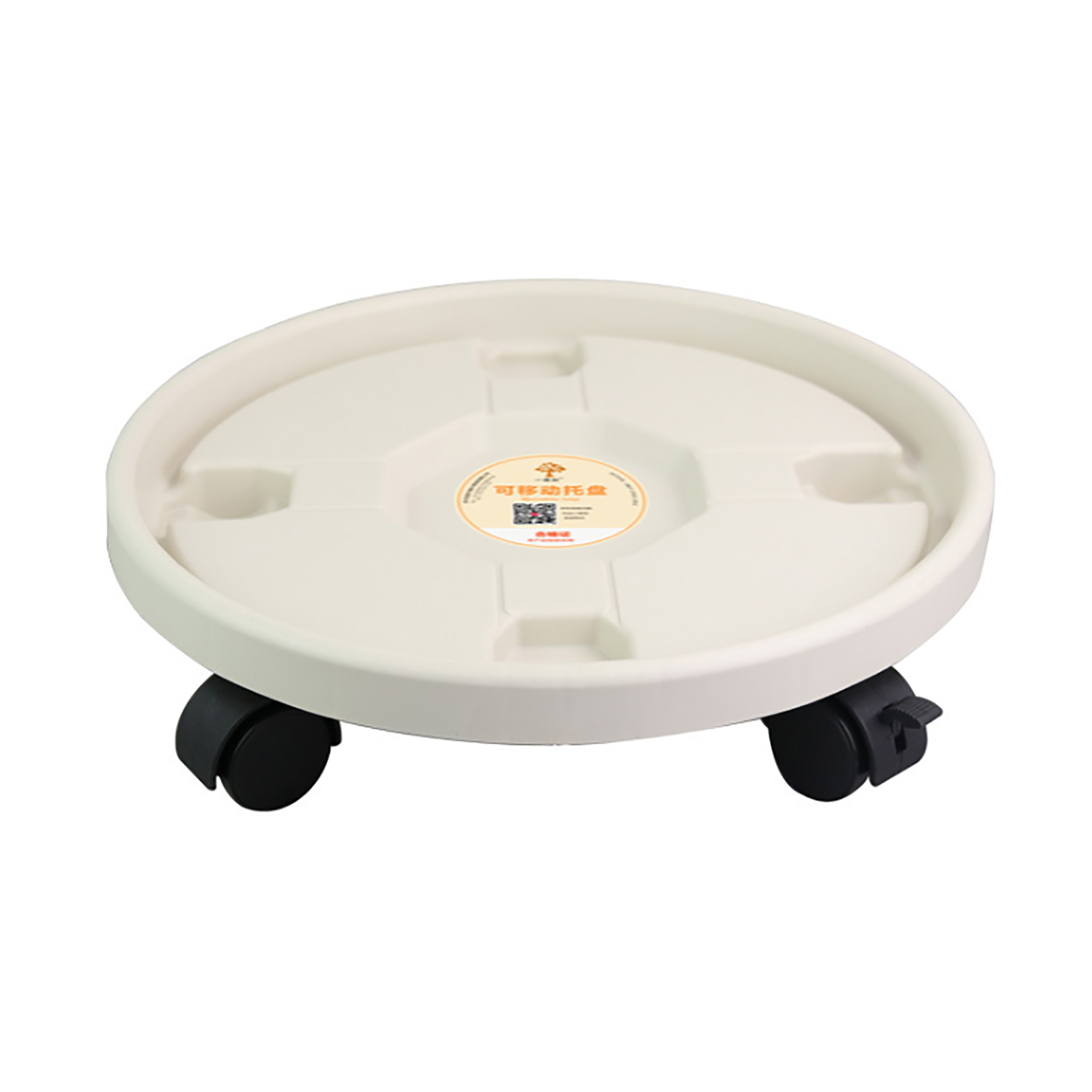Support de Pot de fleur à roues universelles, support Mobile, plateau Mobile épais, Vase rond amovible avec rouleaux, support pour plantes: White 300