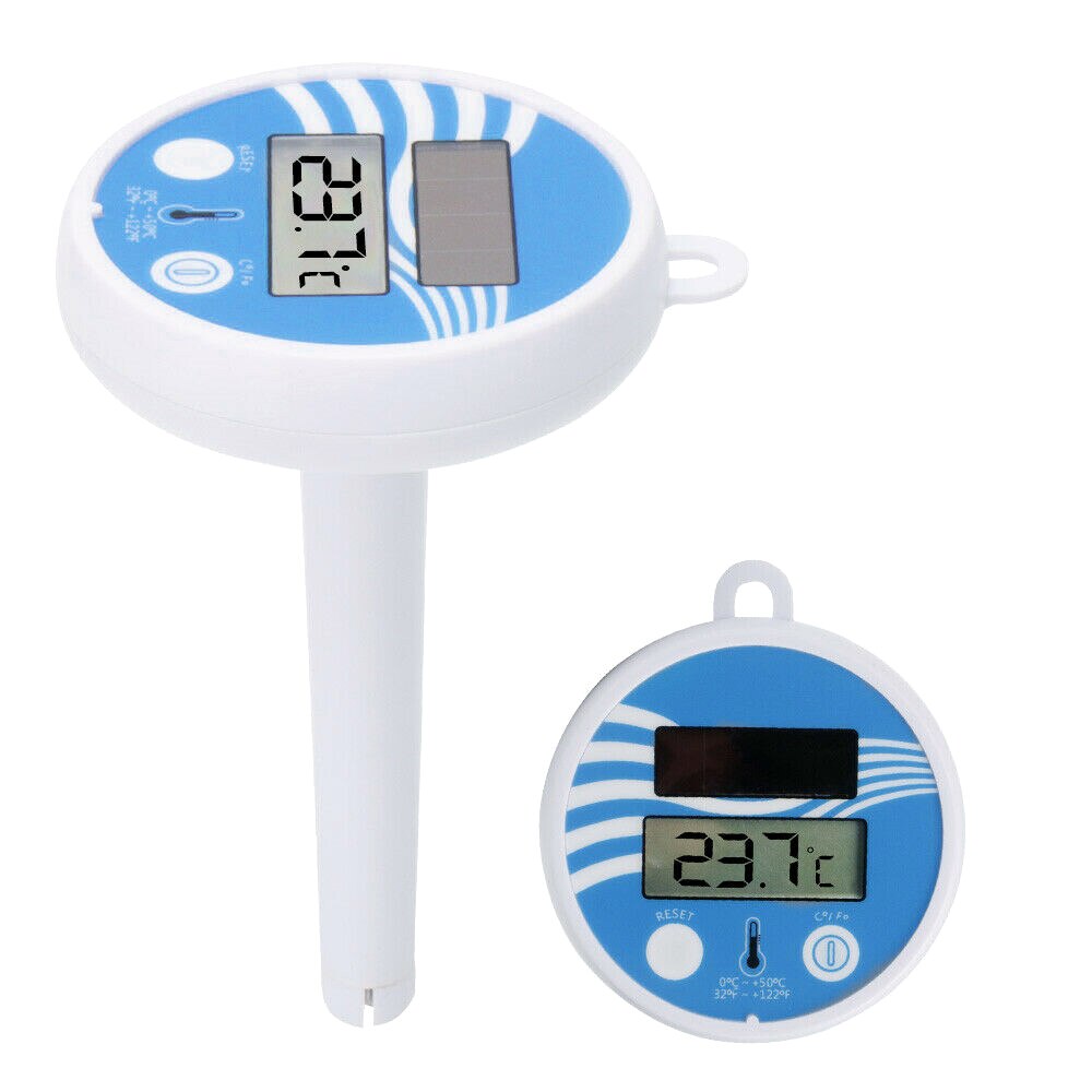 Solar Powered Digital Thermometer Swimming Floating Pool Accurate Water Temperature Gauge BHD2