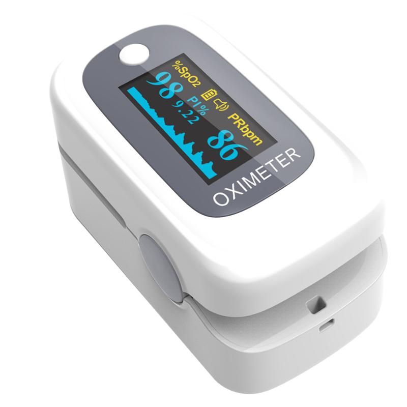 Pulse Oximeter Pulse Rate Perfusion Index Blood Oxygen Meter Monitor Device Gauge for Office Living Room Home
