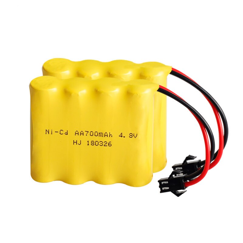 Ni-CD 4.8V 700mAh AA Rechargeable Battery Pack For Remote Control Toys Electric Car Nicd 4.8 V Volt Bateria SM-2P/JST/EL-2P Plug