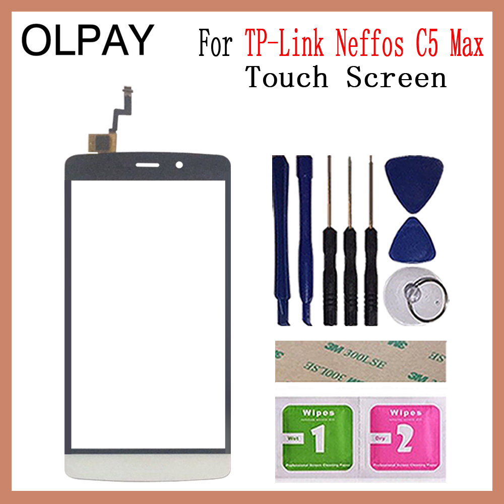 Mobile Phone TouchScreen For TP-Link Neffos C5 C5A C5L C5 MAX Touch Screen Glass Digitizer Panel Lens Sensor Repair: C5 Max White Tools