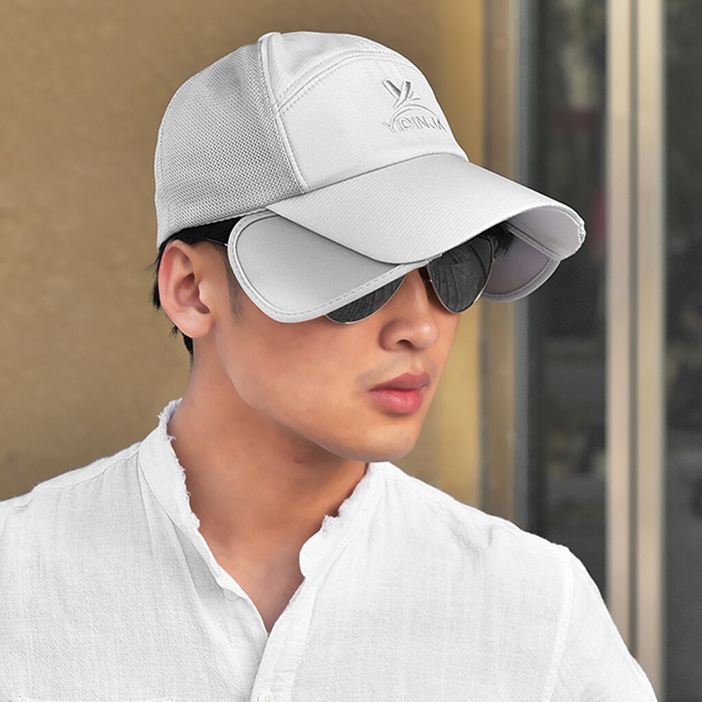 Runner Cap Breathable Quick Drying Sun Mesh Hat for Fishing Hiking Travel: Gray