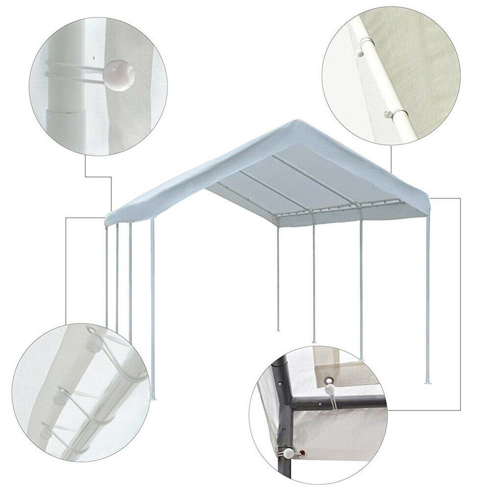 Outdoor Rain Furniture Cover Silver Waterproof Wind Tarpaulin Heavy Duty Tarp Durable Car Boat Canopy Tent Cover Camping Shelter