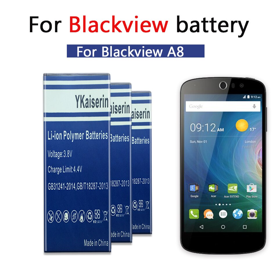 For Blackview A8 Battery Replacement 4800mAh Li-ion Backup Battery For Blackview A8 Smart Phone + Tracking Number