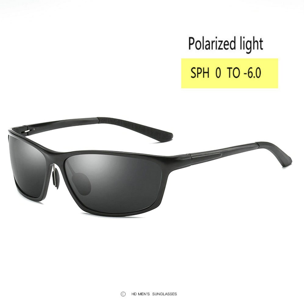 Small frame square Diopter SPH 0 -6.0 Finished Myopia Sunglasses Men Women Nearsighted Polarized Sunglasses Uv400 FML: -6.00