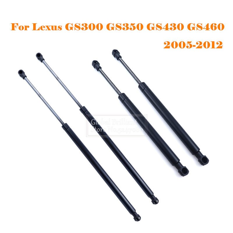 Front Engine Hood &amp; Rear Trunk Tailgate Lift Supports Gas Spring Struts Shocks Bars For Lexus GS300 GS350 GS430 GS460 2005: Front and Rear