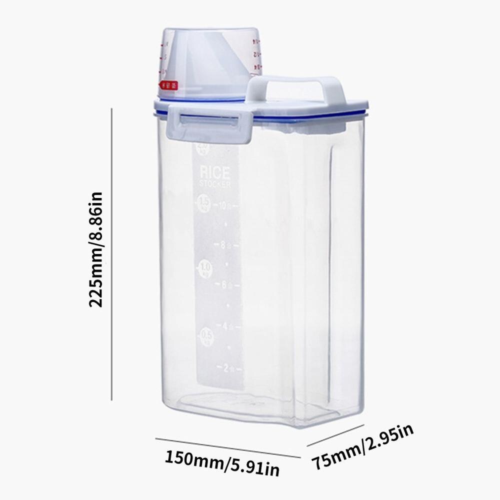 Pet Food Storage Container Airtight Dog Cats Foods Container Storage Tank Pet Storage Grain Barrel Measuring Cup Box