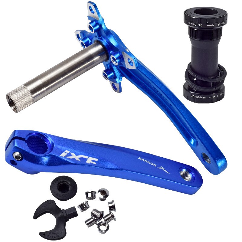 Mountain Bike Crank Set with Central Axis Positive and Negative Tooth Mountain Bike Integrated Hollow Crank Bike Crank/Parts