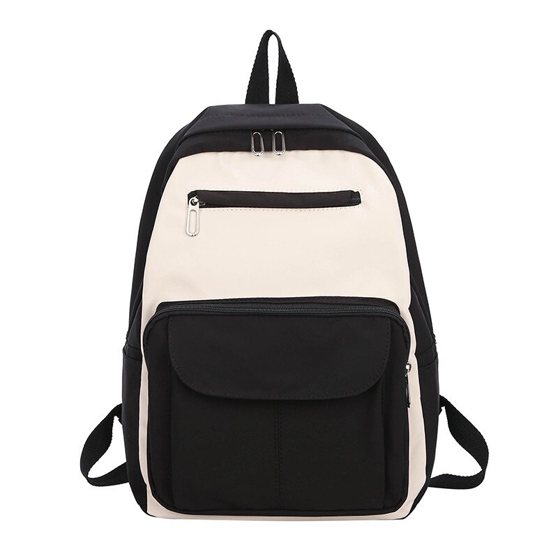 Damenrucksack aus Nylon in unifarben, großes fassungsvermöGen, wasserdicht, Ideal für reisen und als schultasche für Teenager-mädchen.