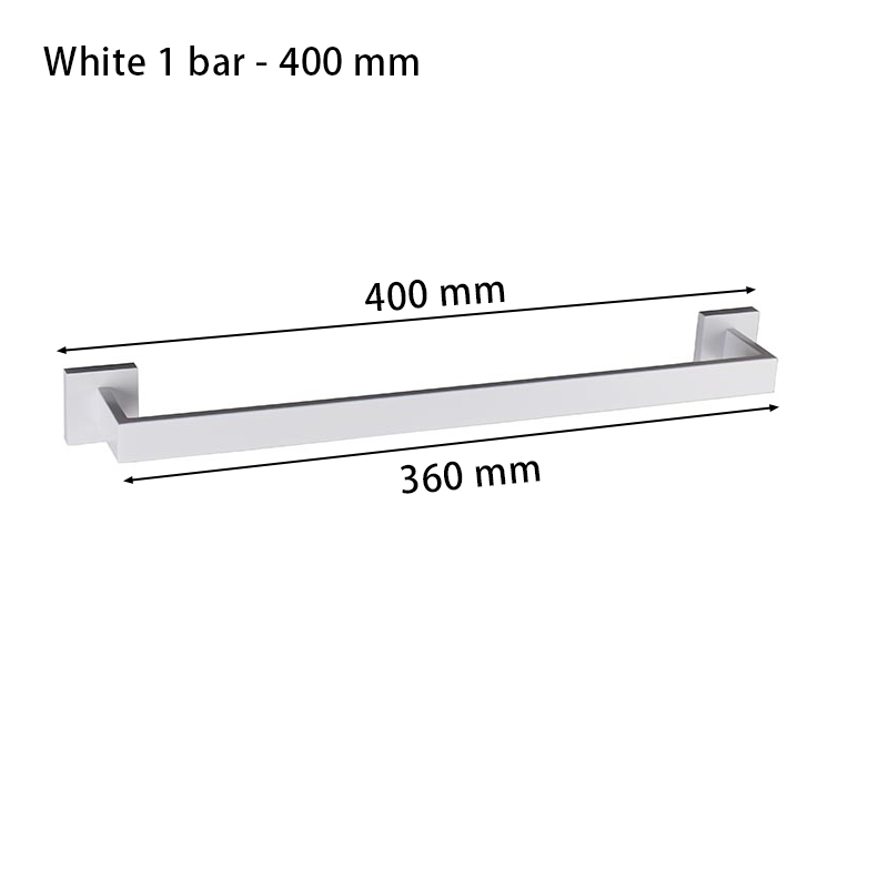 Matte White Bathroom Hardware Accessories Robe Hook Toilet Paper Holder Towel Holder Bar Towel Rail Rack Toilet Brush