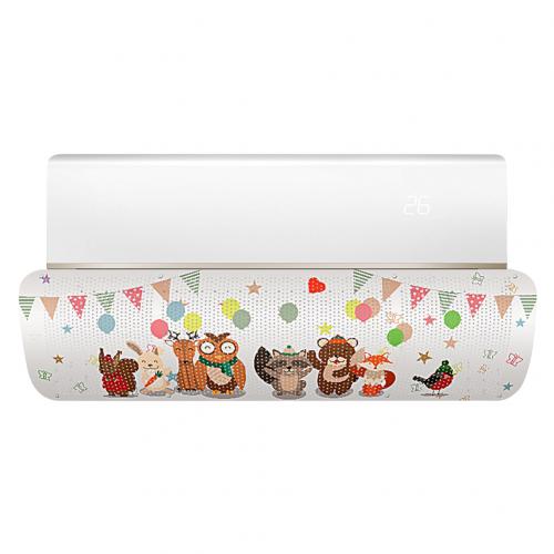 Animal Wisteria Home Air Conditioner Cold Wind Shield Folding Deflector Cover The wind shield is used for anti-direct blowing.: Happy Dance
