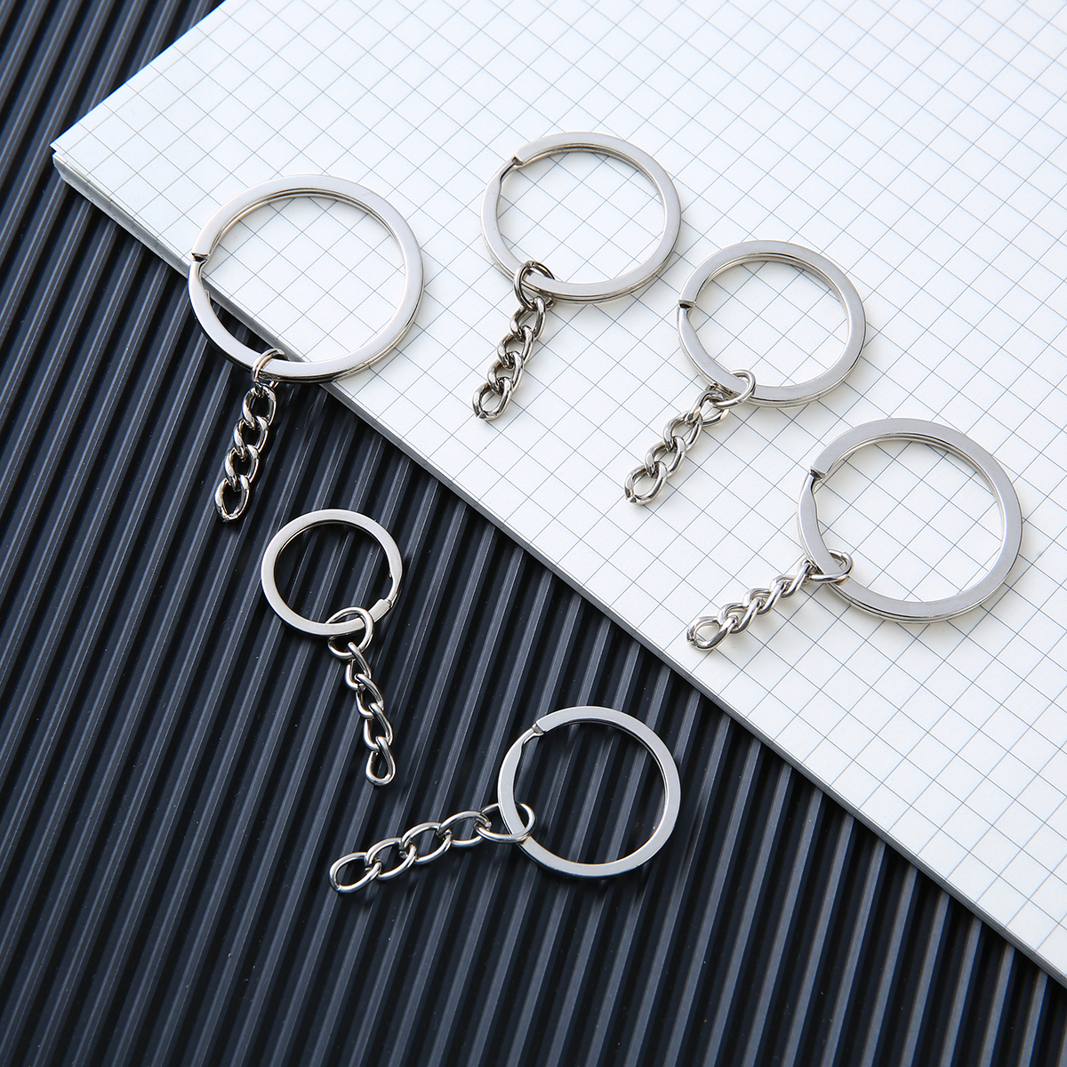 10/50/100pcs Key Chain Key Ring Round Split Keyfob Keyrings With Jump Ring For Keychain Pendants DIY Jewelry Making Accessories