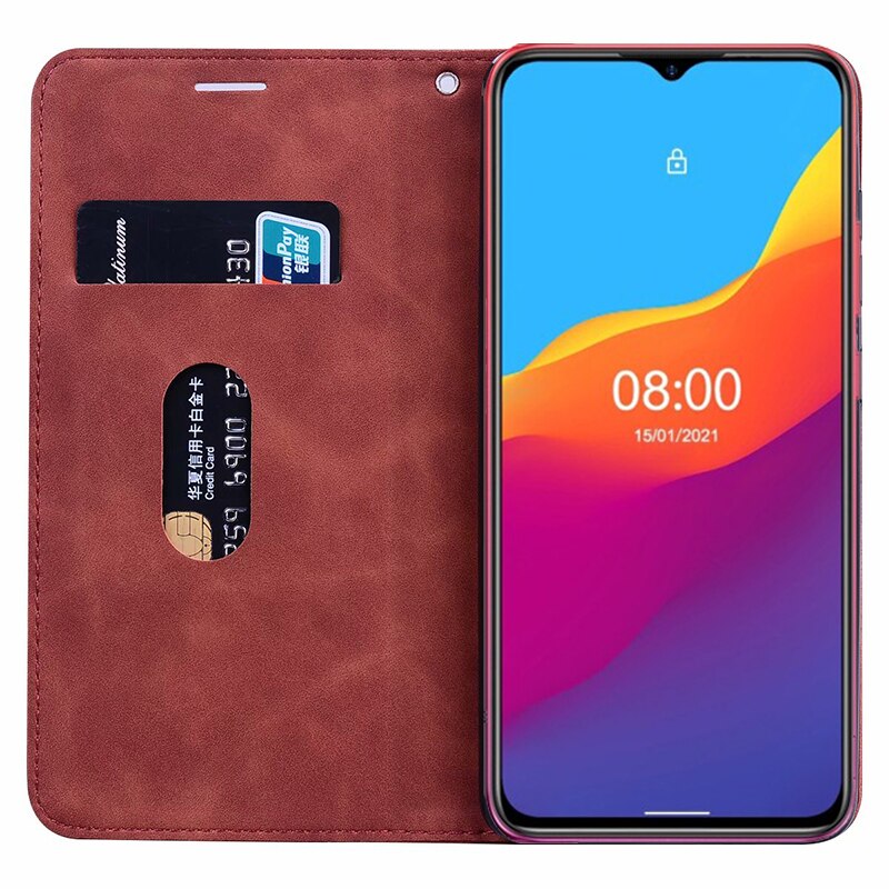 Custodia a libro in pelle PU per Ulefone Note 10 custodia a libro per Flip Cover per Estuches Ulefone Note 7T Etui Note 9 P 9 P Coque Fundas: For Note 7T / XNW Brown