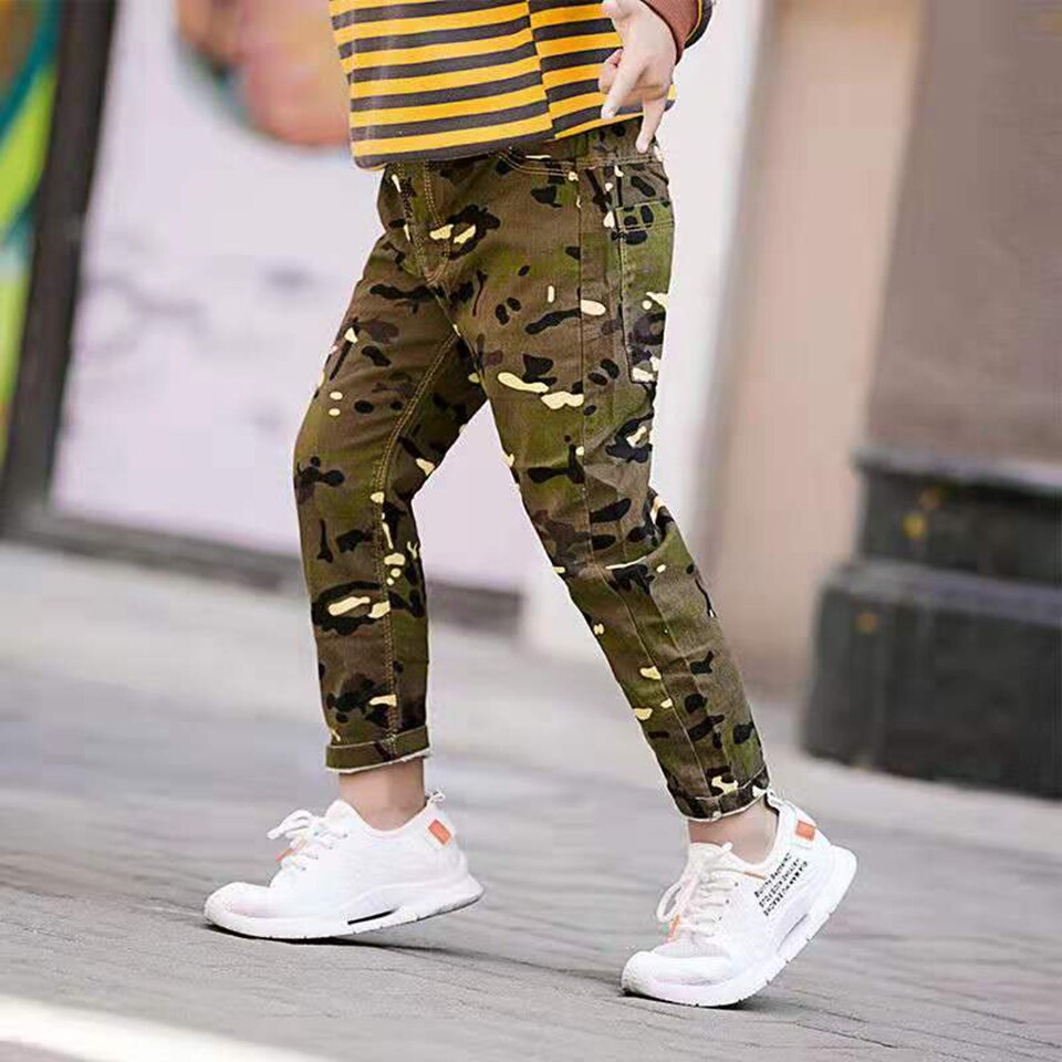 Di modo Nuovi Bambini di Autunno Del Bambino del Ragazzo Casual Pantaloni Del Fumetto Stampato Vestiti Dei Bambini Elastico In Vita Pantaloni di Età Per 4 6 8 10 12 13