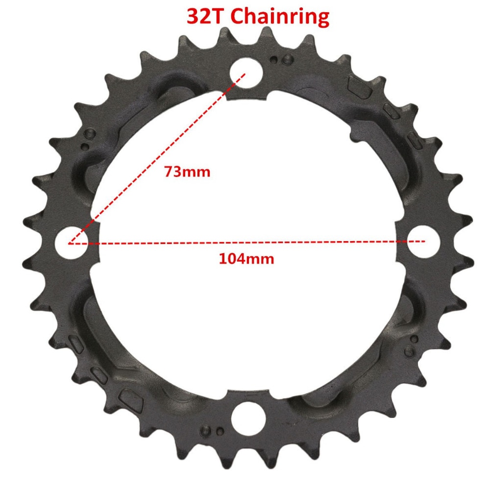 22T 32T 44T Kettingblad 9 Speed Crank Carbon Steel Vervanging Chain Ring voor Shimano SLX XT Crankstel