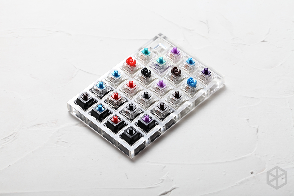23 switch switches tester with acrylic base blank keycaps for mechanical keyboard outemu rgb smd otm ice clear