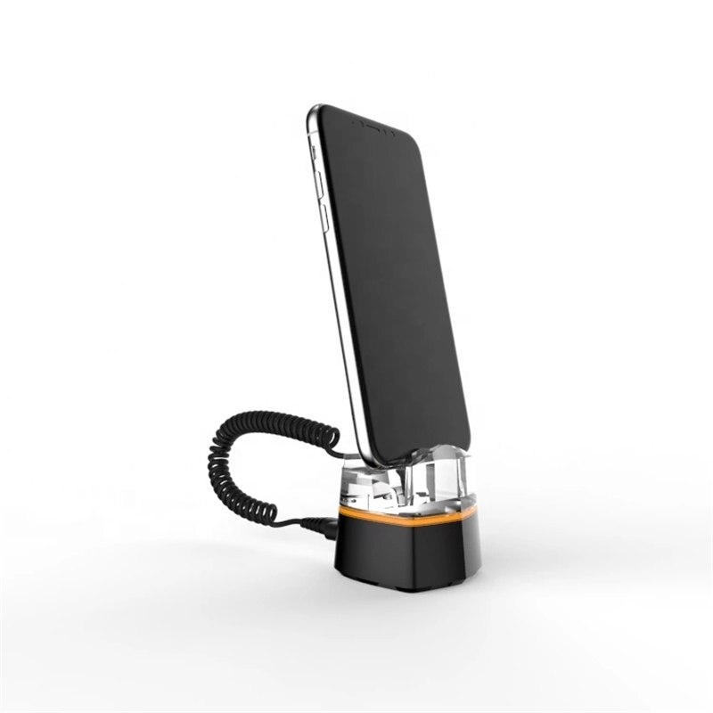 Vertical mobile phone anti theft burglar alarm security display Cell Phone Security Display Stand holder with alarm and charging